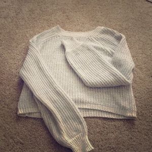 Gray cropped sweater